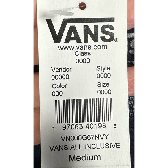 Vans "All Inclusive" Resort Short Sleeve Tee Shirt Blue Size Medium New - Picture 4 of 4